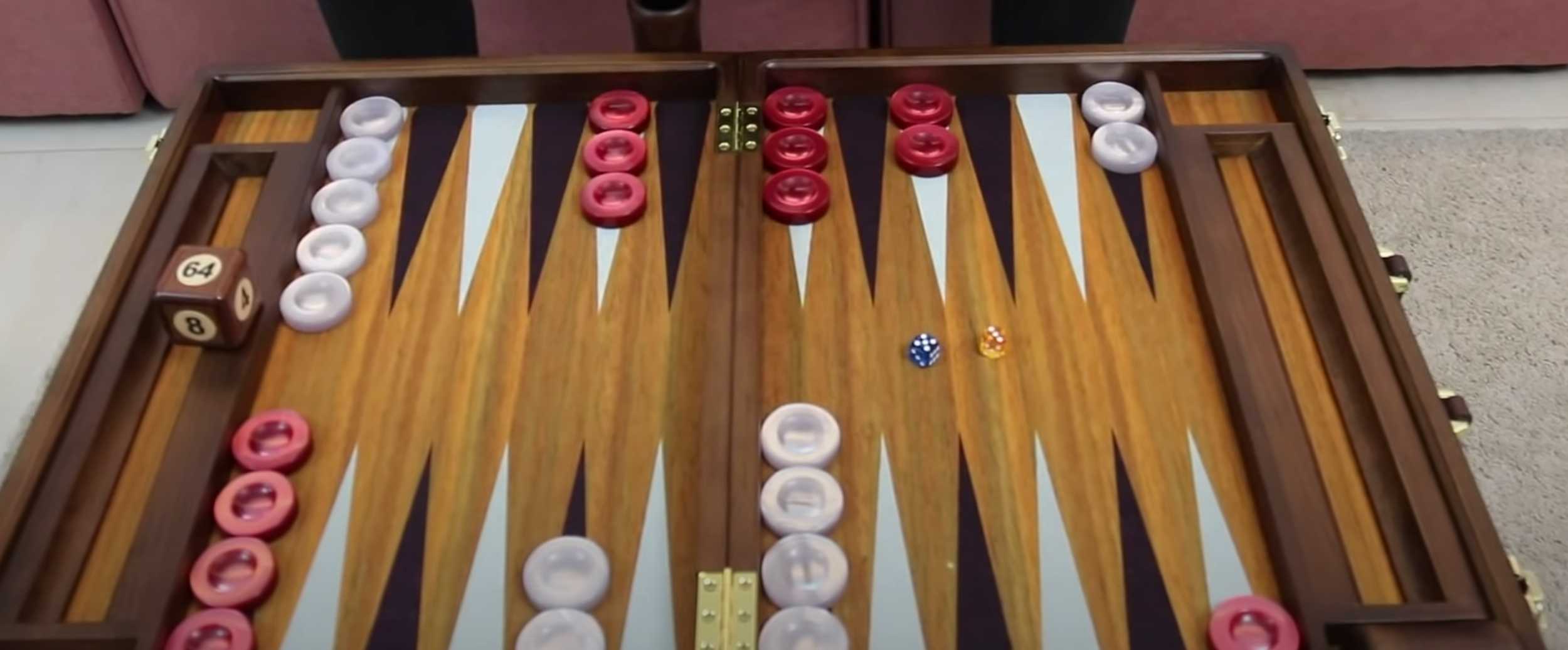 Two checkers on a single point